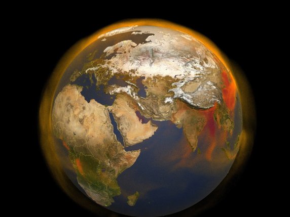 Les régions aux plus fortes émissions de méthane sont l'Amérique du Sud, l'Afrique, l'Asie du Sud Est et la Chine (archives). © KEYSTONE/EPA/NASA/SCIENTIFIC VISUALIZATION STUDIO HANDOUT