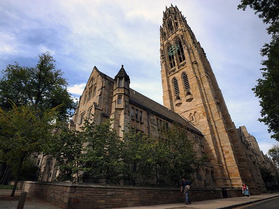 L'université de Yale est membre de l'Ivy League, club ultra-sélect regroupant huit excellentes universités du nord-est des Etats-Unis (archives). © KEYSTONE/EPA/PETER FOLEY