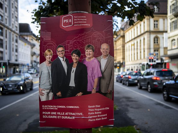 Le Parti socialiste perd un siège à l'exécutif de La Chaux-de-Fonds. © KEYSTONE/JEAN-CHRISTOPHE BOTT