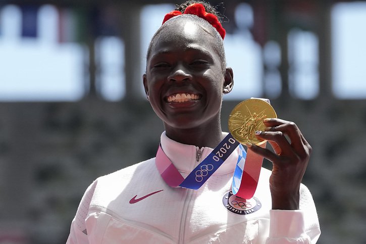 Athing Mu ne décrochera pas un 2e titre olympique consécutif sur 800 m © KEYSTONE/AP/FRANCISCO SECO