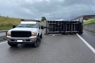 Gruyère: Une remorque sur le flanc a provoqué la fermeture de l’autoroute