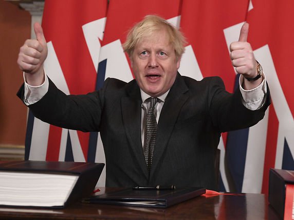 Boris Johnson est un des grands artisans du Brexit (archives). © KEYSTONE/AP/Leon Neal