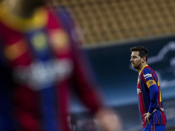 Un rouge et une défaite pour Lionel Messi face à l'Athletic. © Keystone/AP/Miguel Morenatti