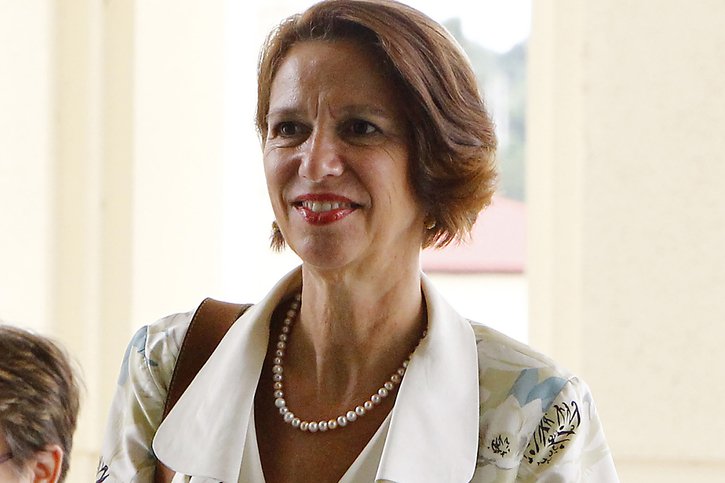 La déclaration adoptée par le conseil de sécurité encourage une visite en Birmanie de l'émissaire de l'ONU, la Suissesse Christine Schraner Burgener (ci-contre), "aussitôt que possible" (archives). © KEYSTONE/AP/AUNG SHINE OO