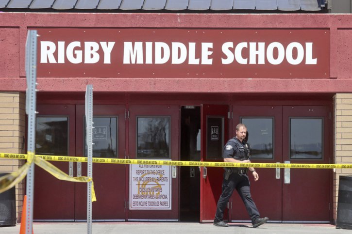 L'élève de l'école de Rigby a été désarmée par une enseignante. © KEYSTONE/AP/Natalie Behring