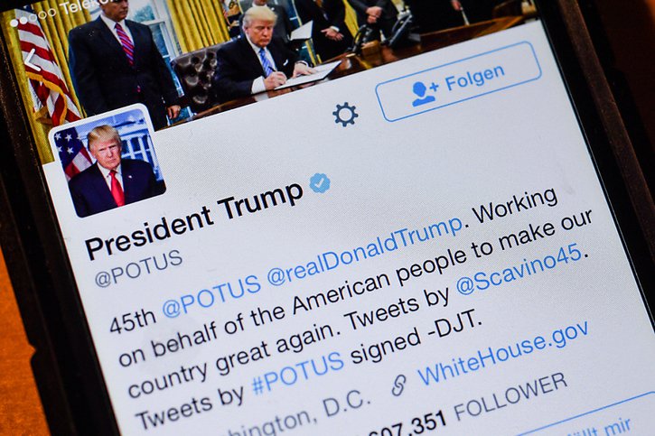 Donald Trump a été banni à vie de son réseau social préféré, Twitter (archives). © KEYSTONE/DPA-Zentralbild/Z1022/_PATRICK PLEUL