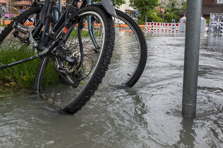Le quartier de la Matte à Berne a subi quelques inondations. © KEYSTONE/MARCEL BIERI
