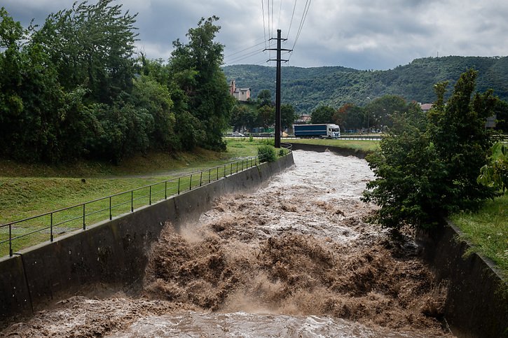 Le sud du Tessin a été particulièrement touché par les fortes précipitations. © KEYSTONE/Ti-Press/Davide Agosta
