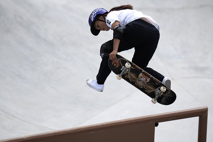 Sakura Yosozumi s'est parée d'or dans l'épreuve de park © KEYSTONE/AP/Ben Curtis