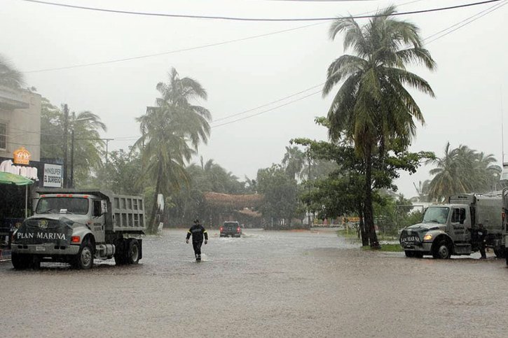 L'ouragan Nora était accompagné de pluies diluviennes. © KEYSTONE/EPA/Aaron Garcia