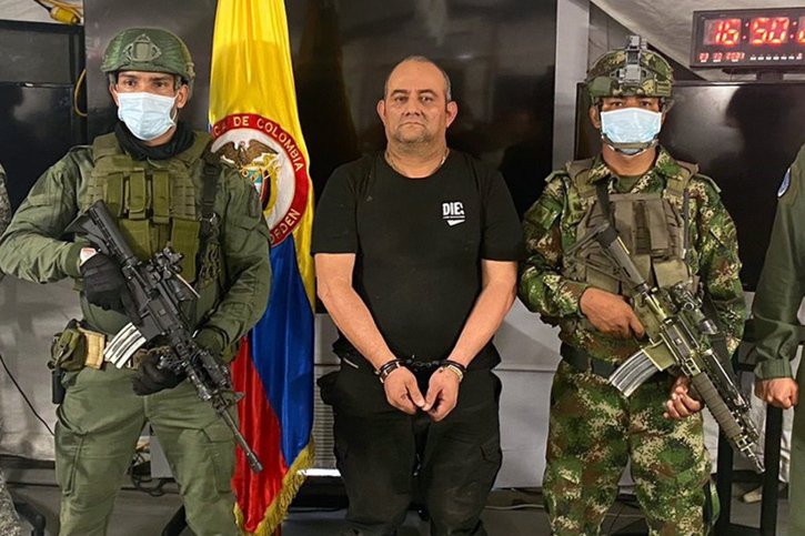 Les Etats-Unis avaient offert une récompense de 5 millions de dollars pour la capture de Dairo Antonio Usuga David, alias Otoniel. © KEYSTONE/EPA/Colombian Presidency HANDOUT