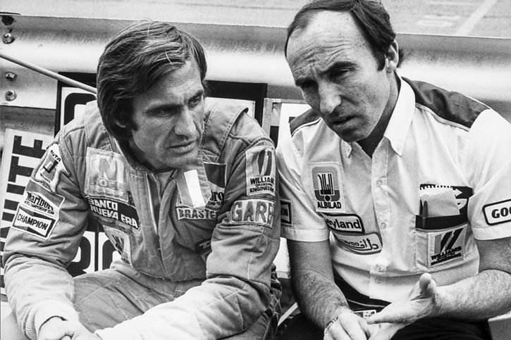 Frank Willimans (à droite) avec le pilote argentin Carlos Reutemann en 1981. © KEYSTONE/STR