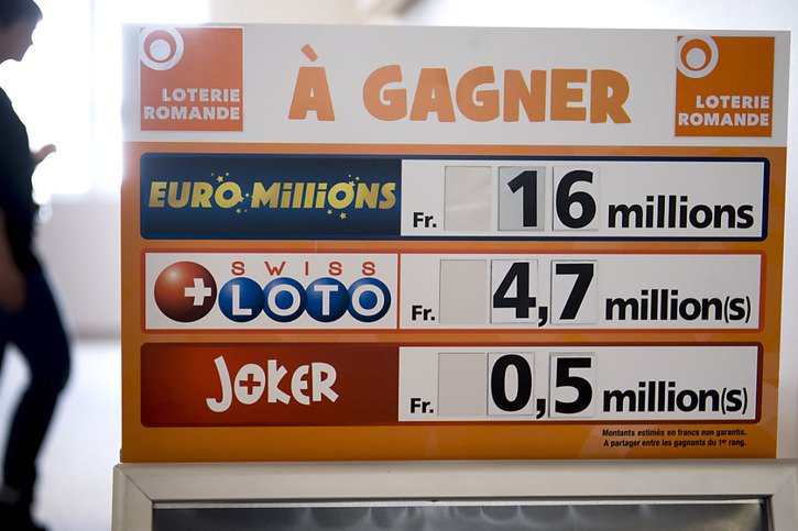 Un joueur a remporté le jackpot mardi: près de 150 millions de francs. © KEYSTONE/LAURENT GILLIERON