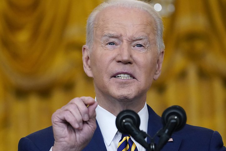 Joe Biden s'est félicité de la campagne de vaccination. © KEYSTONE/AP/Susan Walsh