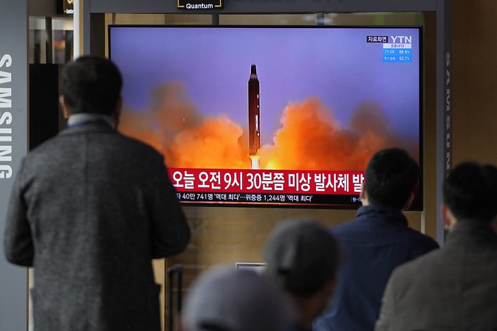 Pyongyang a procédé à plus de dix tests de missiles depuis le début de l'année (archives). © KEYSTONE/AP/Lee Jin-man