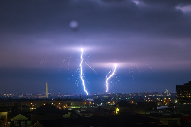Un gros orage s'est abattu sur Washington jeudi soir (archives). © KEYSTONE/EPA/GAMAL DIAB