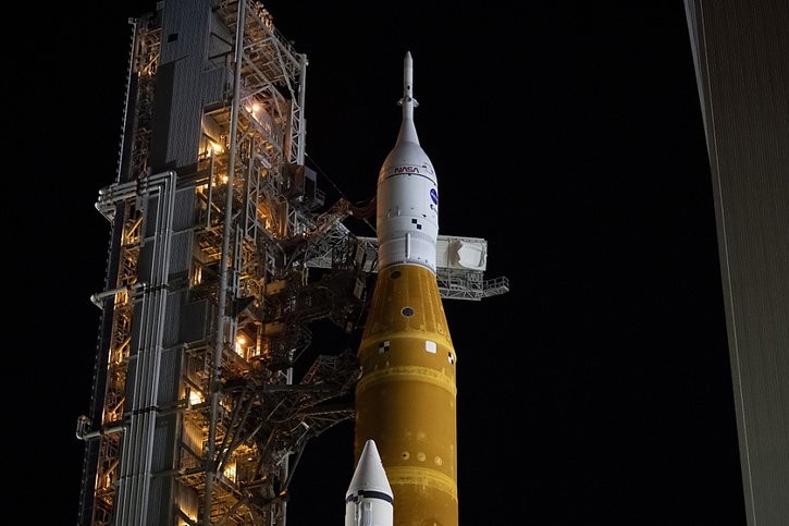 La fusée SLS est la plus puissante jamais construite (archives). © KEYSTONE/EPA NASA/JOEL KOWSKY / HANDOUT