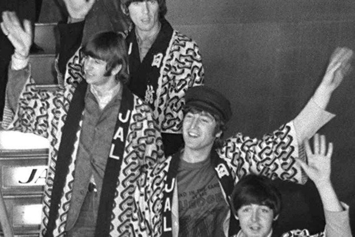 Le film avait été tourné par la police lors de la tournée que les Beatles avaient faite en 1966 au Japon (archives). © KEYSTONE/AP KYODO