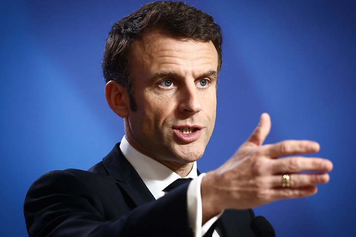 "Il faut continuer à tendre la main aux forces syndicales", estime Emmanuel Macron (archives). © KEYSTONE/EPA/STEPHANIE LECOCQ
