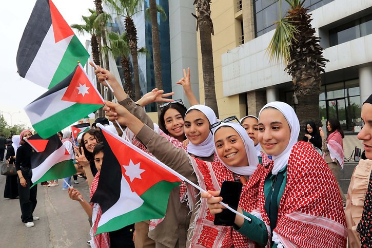 La population jordanienne a divers spectacles ces derniers jours en vue du mariage princier. © KEYSTONE/EPA/MOHAMMAD ALI