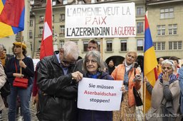 Manifestation de soutien aux Arméniens du Haut Karabakh à Berne