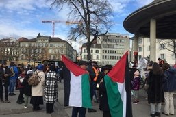 Quelque 200 personnes manifestent pour la Palestine à Fribourg
