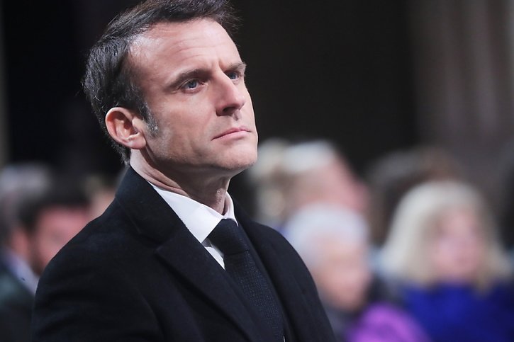 Pou Emmanuel Macron, "le premier objectif à court terme, c'est que le Salon doit se tenir dans le calme" (archives). © KEYSTONE/EPA/CHRISTOPHE PETIT TESSON / POOL