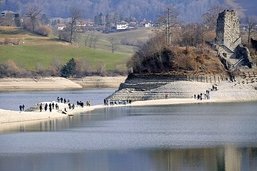 Lac de la Gruyère: L’île d’Ogoz est accessible à pied