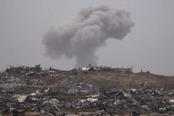 L'armée israélienne a indiqué jeudi matin que ses avions avaient frappé la veille "30 cibles du Hamas" dans la bande de Gaza. © KEYSTONE/AP/Leo Correa