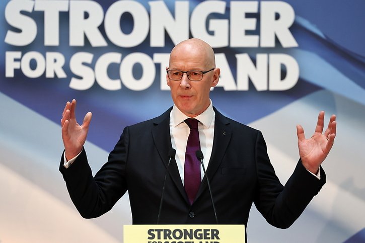 John Swinney a été élu sans surprise avec 64 voix sur les 129 sièges du Parlement écossais. © KEYSTONE/EPA/ROBERT PERRY