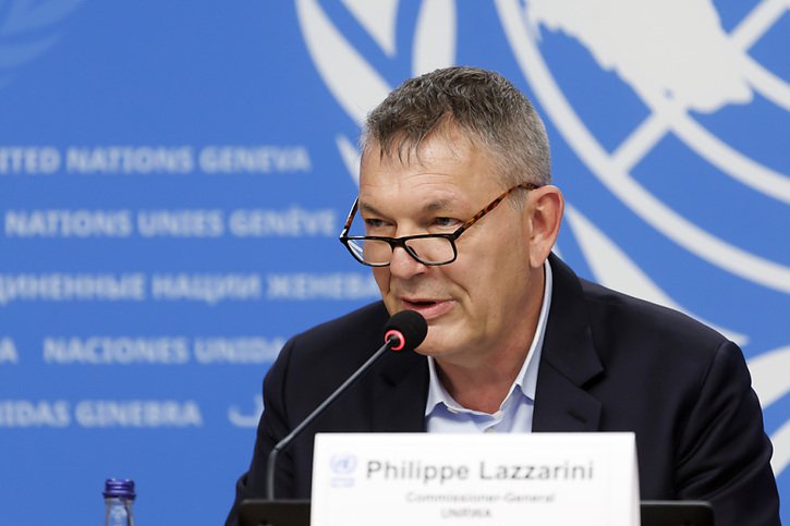 Le commissaire général de l'Agence de l'ONU pour les réfugiés palestiniens (UNRWA) Philippe Lazzarini salue la décision suisse d'une relance d'une aide à son entité (archives). © KEYSTONE/SALVATORE DI NOLFI